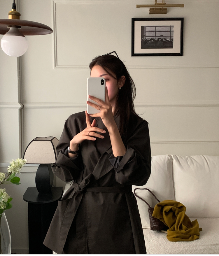 Elles Belted Half Trench Coat / 2 colors