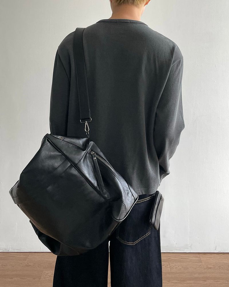Double Washed Henley Neck Long Sleeve