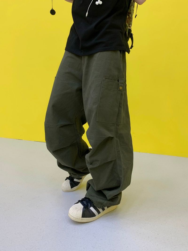 Patched Cotton American Carge Pants 2C