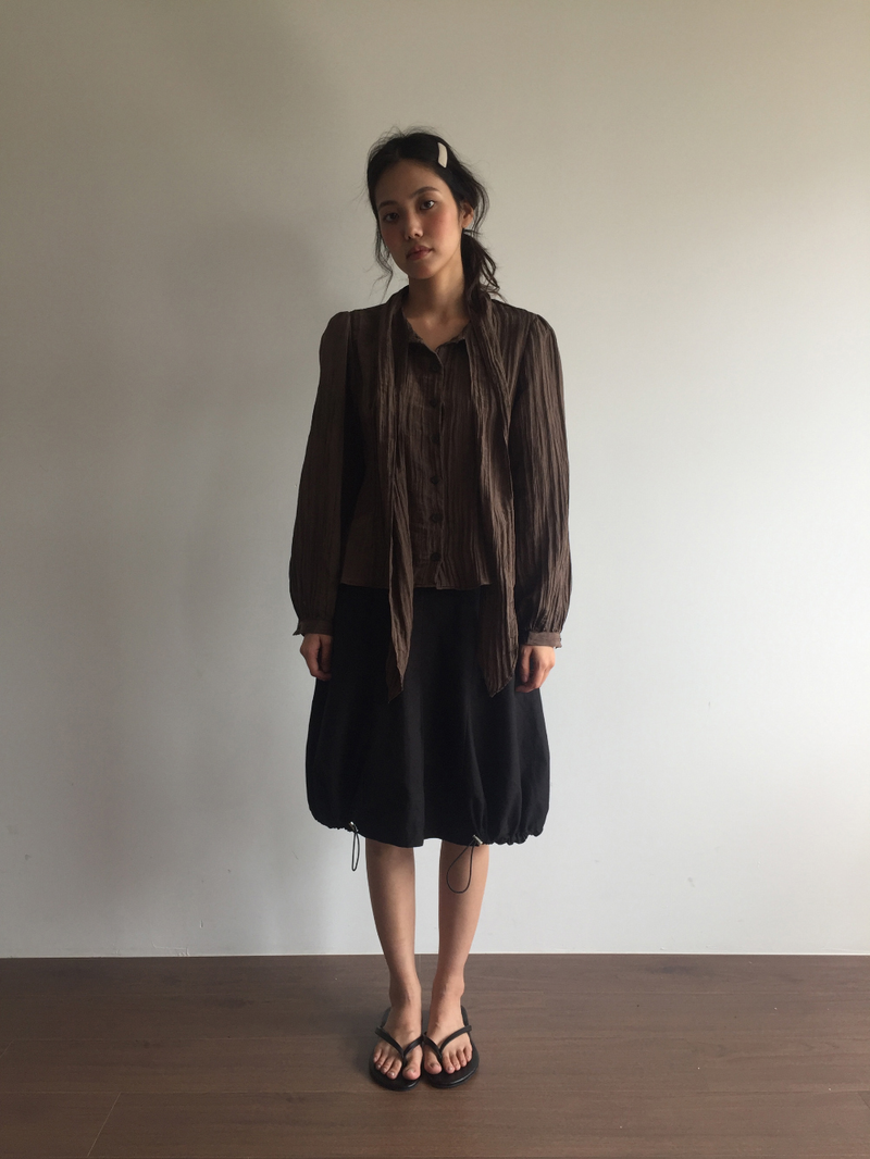 Mer tie blouse (2color)