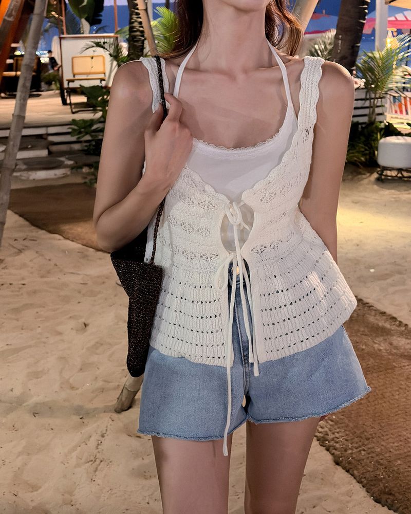 MAYBINS(メイビンス)の「Maenr knit & sleeveless set(Tops)」