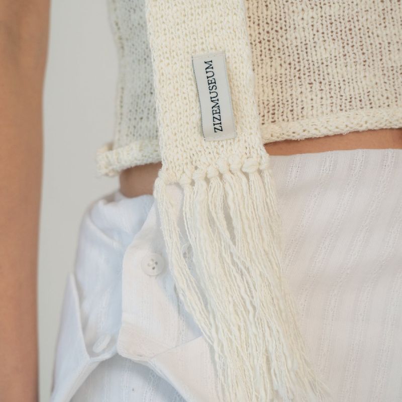 ZIZE KNIT MUFFLER (IVORY)