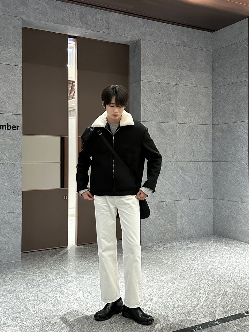 loe wool collar suede jacket (3 colors)