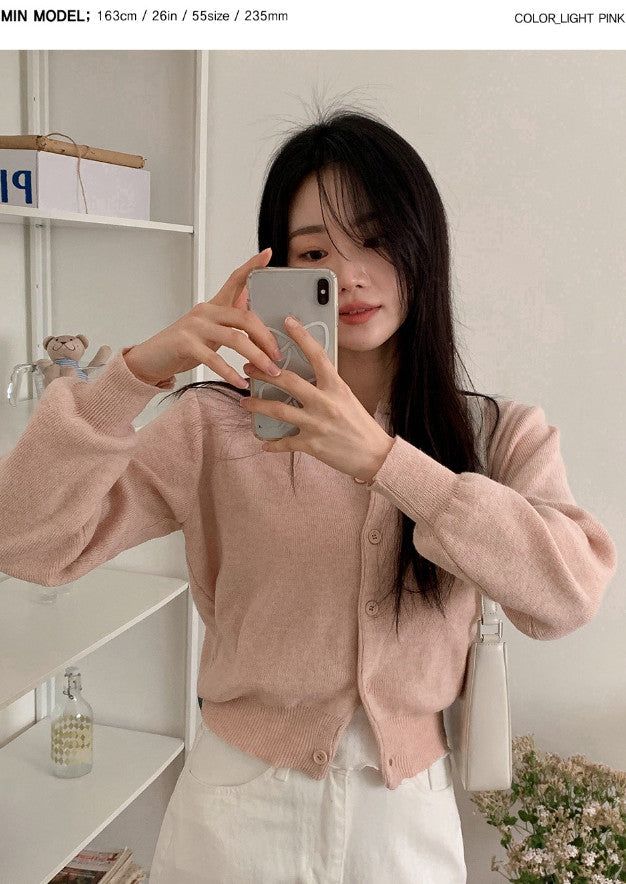 Basic Spring Round Knit Cardigan (10color)