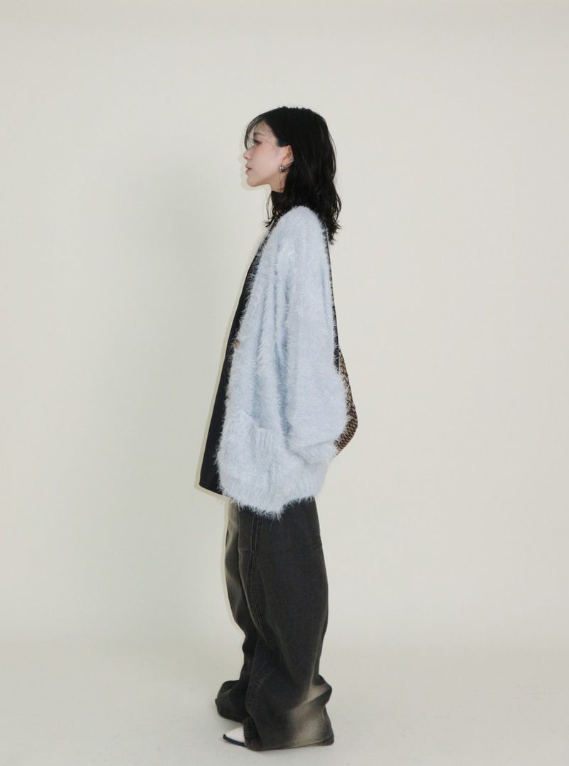 Featheryan Rouge Long Angora Cardigan