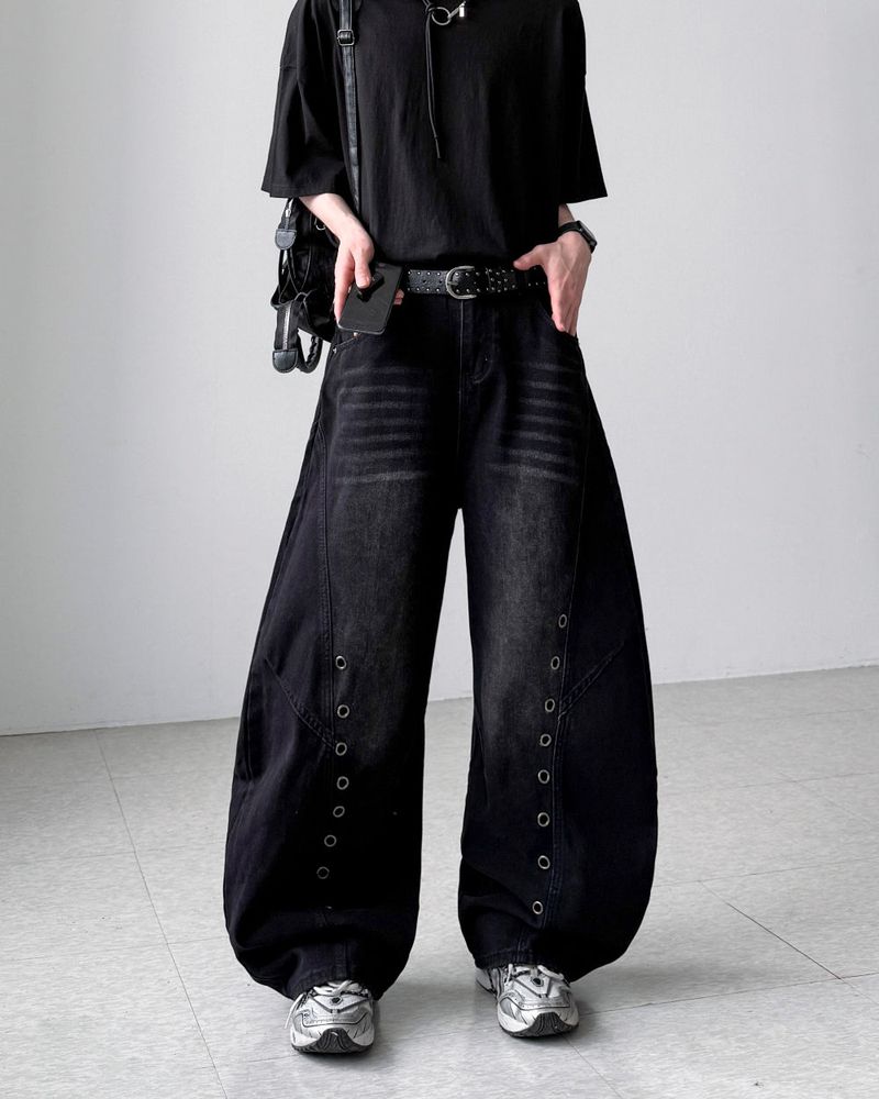 YOURNUS（ユアナス）の「Thor Eyelet Balloon Denim（Pants）」