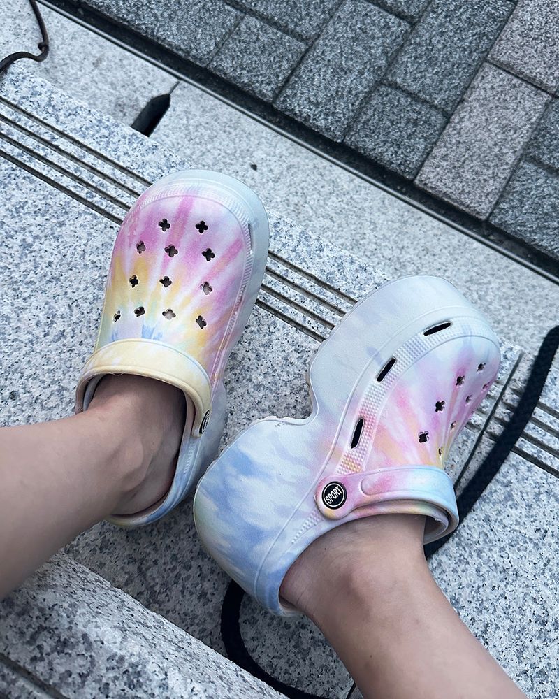 Leopard Print Platform Clog Whole Hoop Slippers