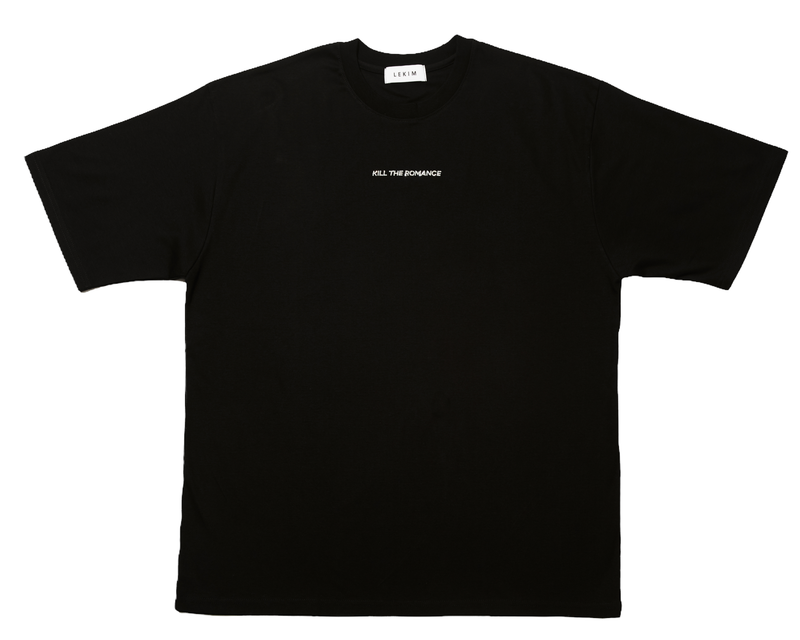 LEKIM（レキム）の「KILL THE ROMANCE CUBIC BLACK T-SHIRT（Tops）」
