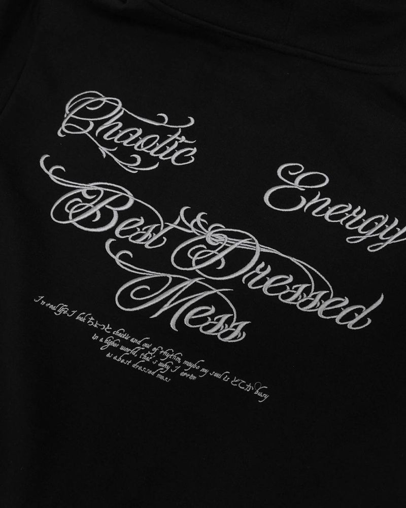 BDM Hoodie Zip Up Jacket Black