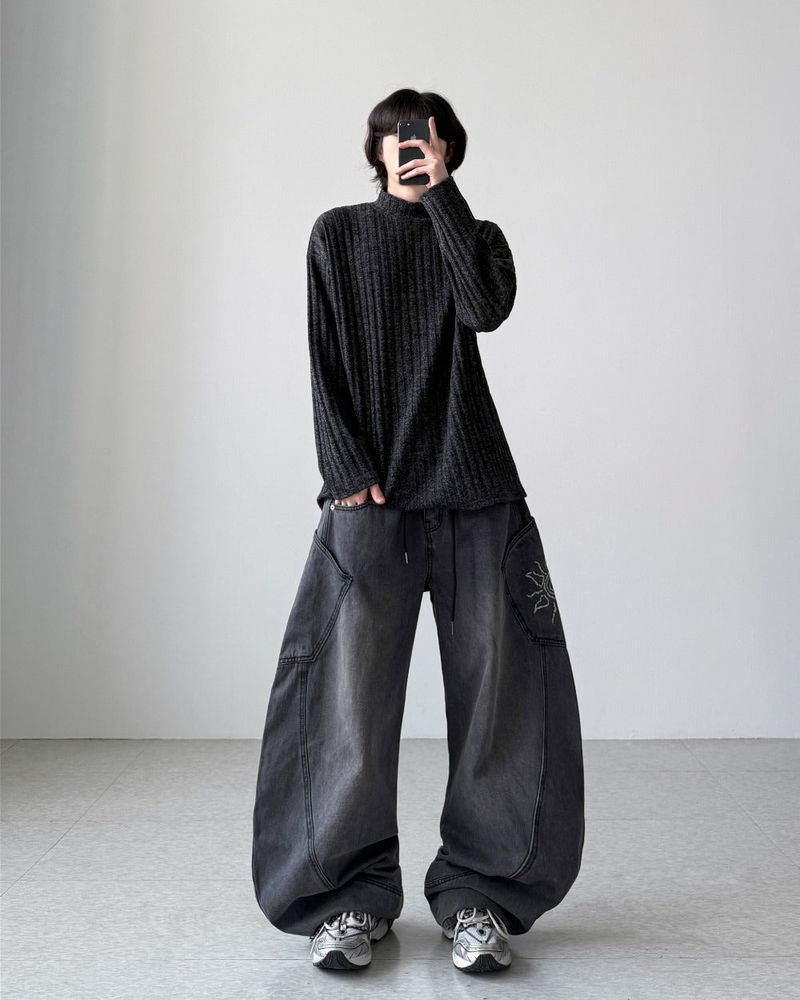 Groove Half Neck Long Sleeve