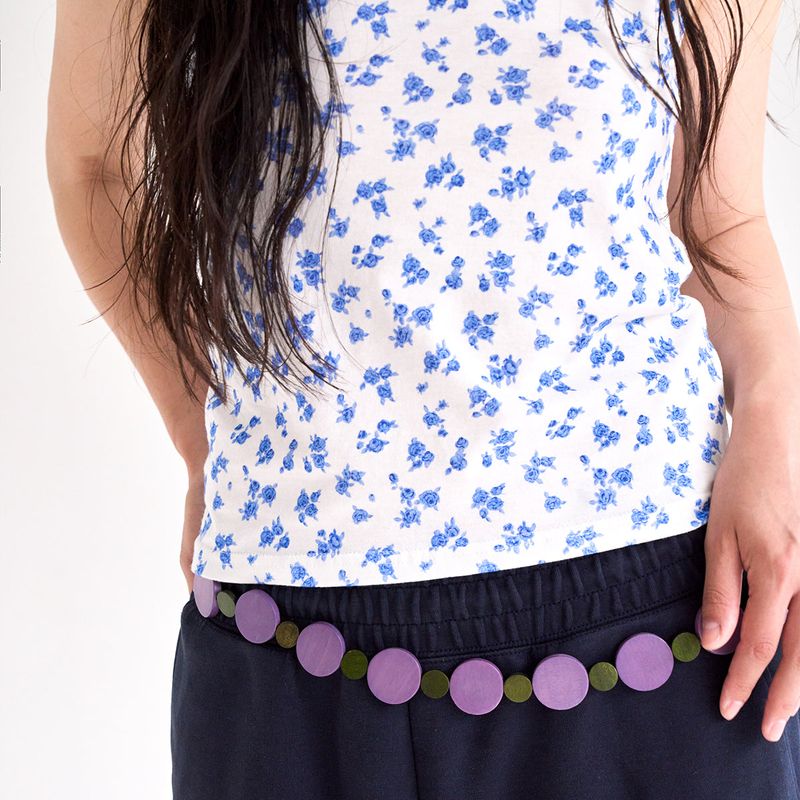 Blue flower sleeveless