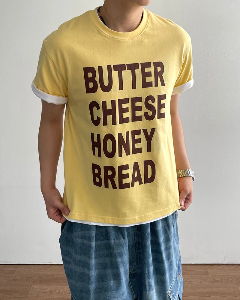 Mix Printing Short Sleeve T-shirt