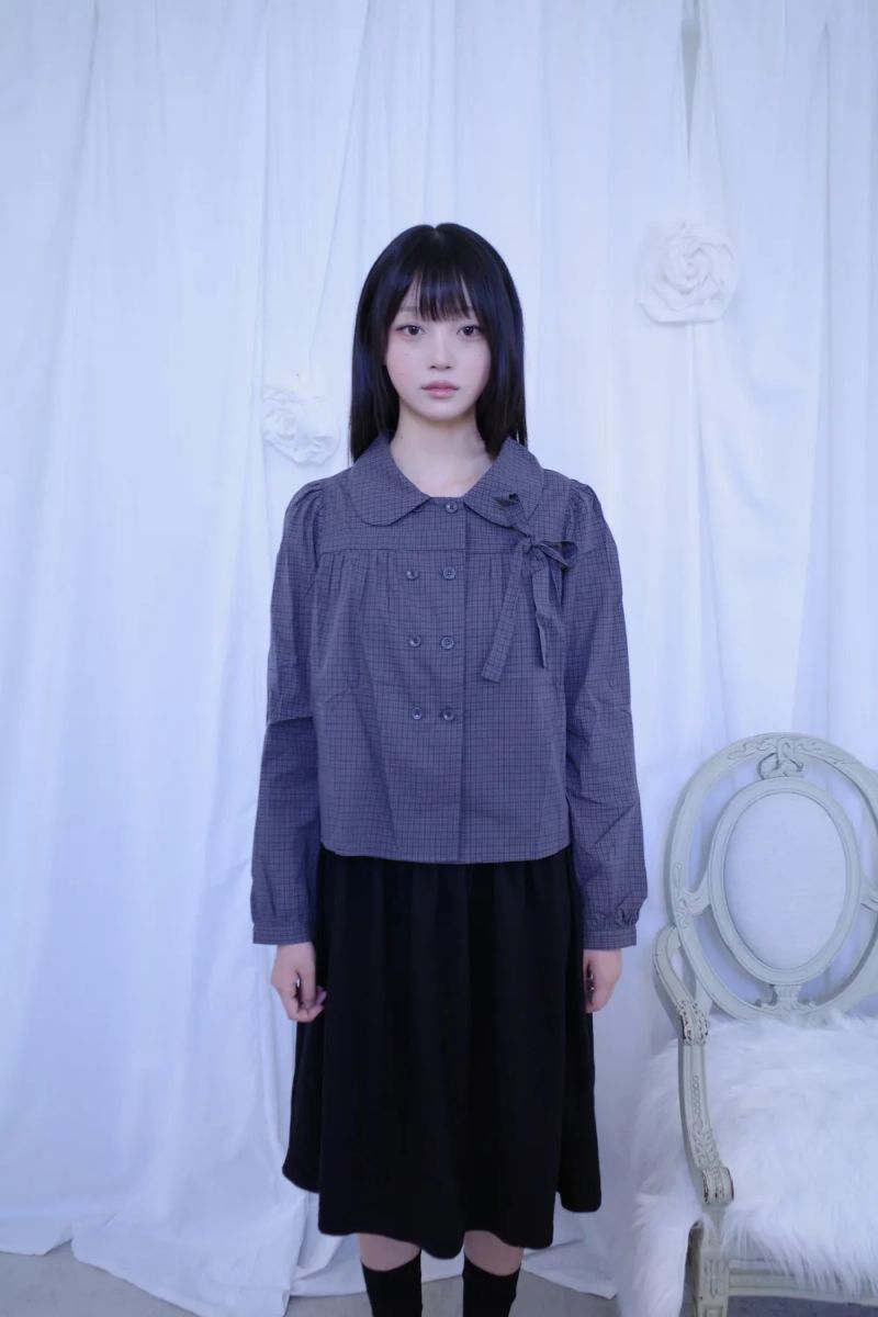 myorang（ミョラン）の「ウェイ ダブルボタンブラウス (2color)（Tops）」
