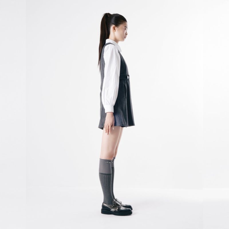 Round collar pintuck blouse 002