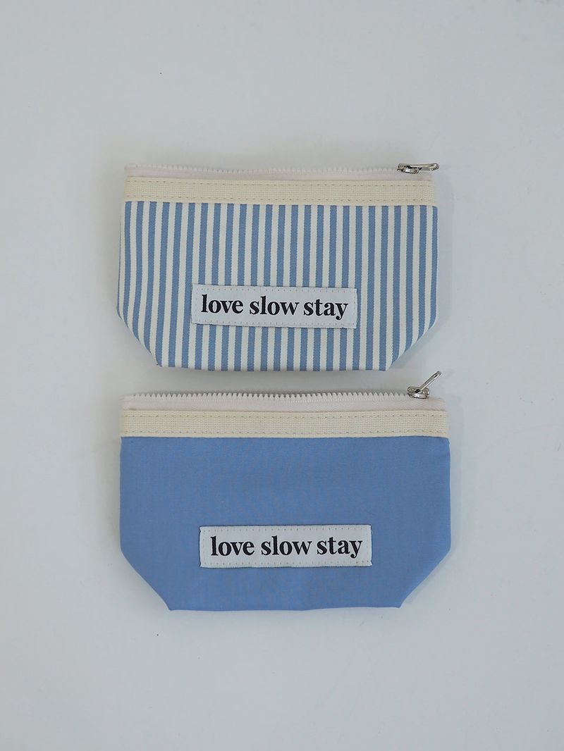lss basic pouch (S size) _ stripe blue