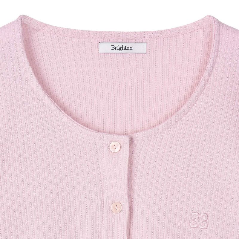 Bella Semi Crop Cardigan Rose Quartz