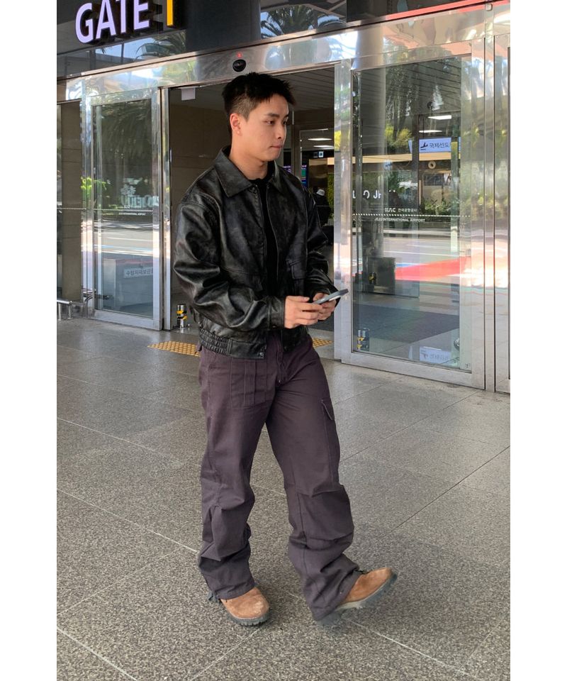 Vintage Curve Leather Jacket