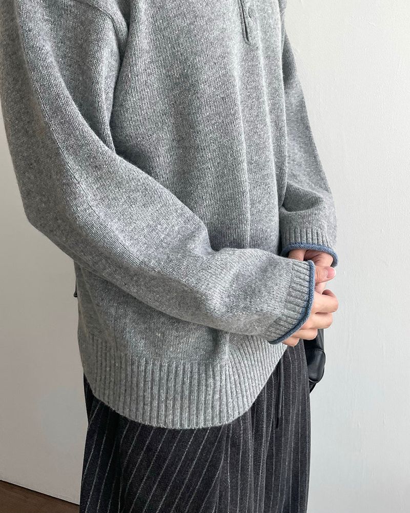 エルビン ラムズウール ヘンリーニット