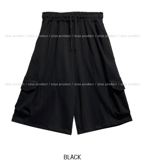 Side Round Pile Bermuda Pants