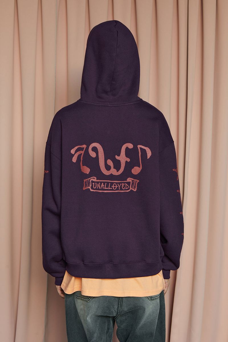 STAR ZIP-UP HOODIE / PURPLE