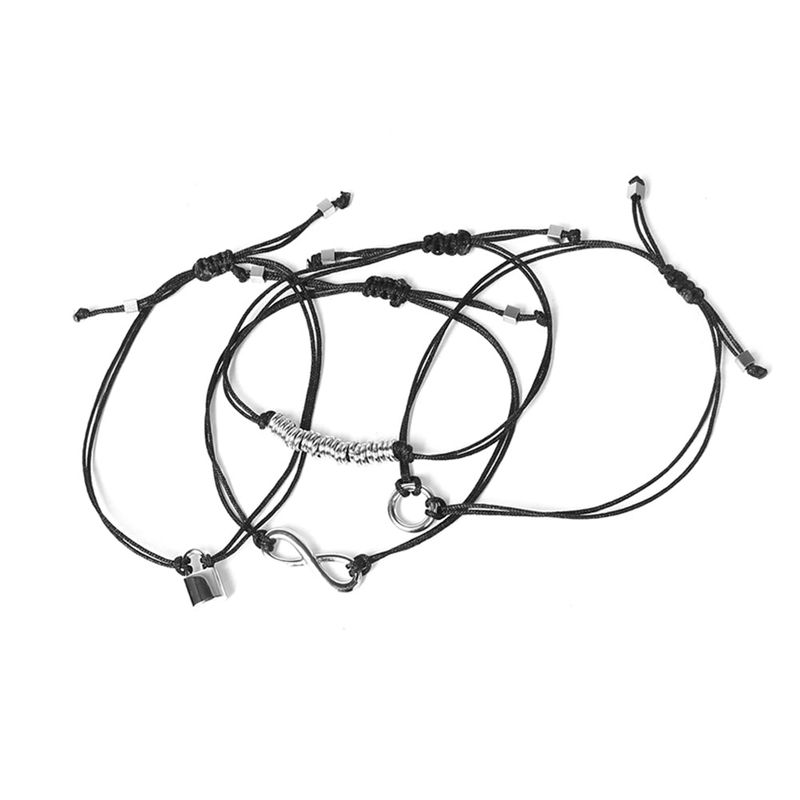 [2pack] symbol pendant thin string bracelet