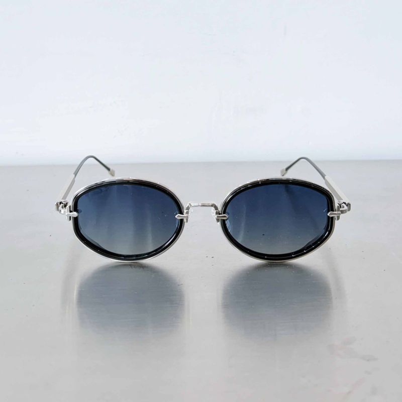 Blue Tint Oval Sunglasses