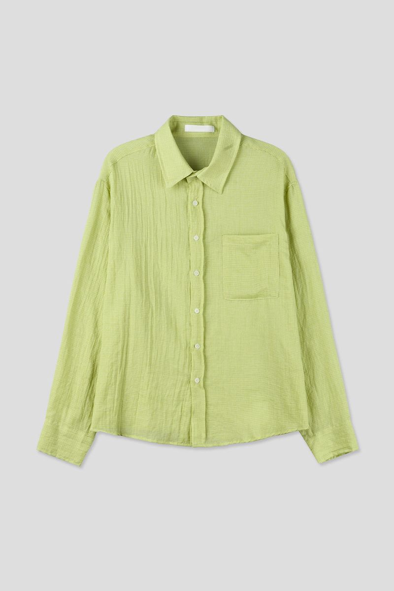 Light crease summer check shirt