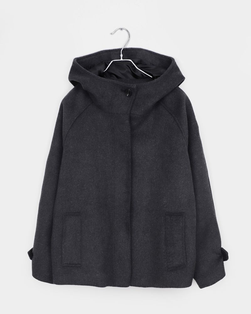 [MADE] Emo High-neck Midi Hooded Coat