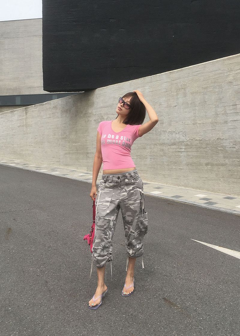 GLITTER V TEE (5color)
