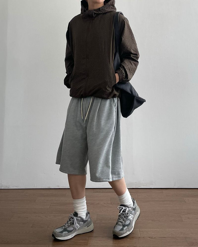 Burnt Check Hood Windbreaker