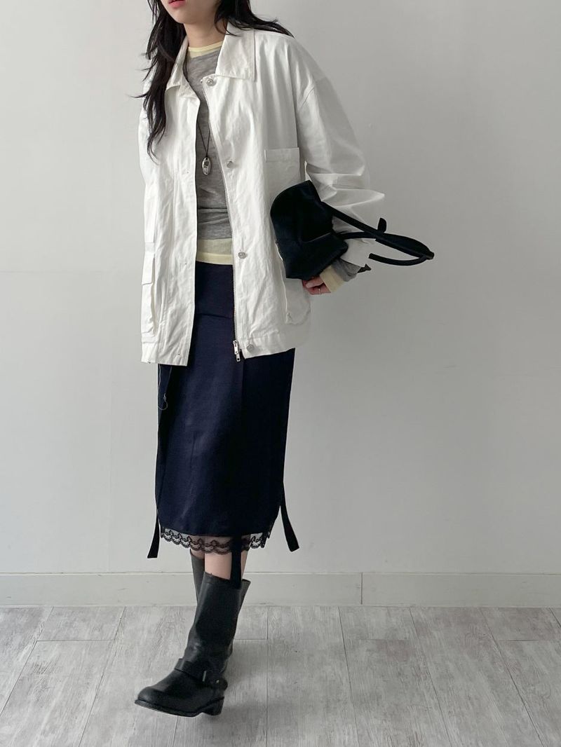 Garment Work Over Fit Half Jacket