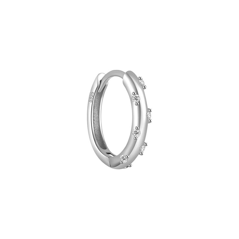 シルバー925 ツインクルドットフープピアス