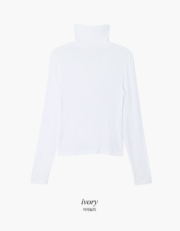 Basic Slim Fit Turtleneck T-shirt (5color)