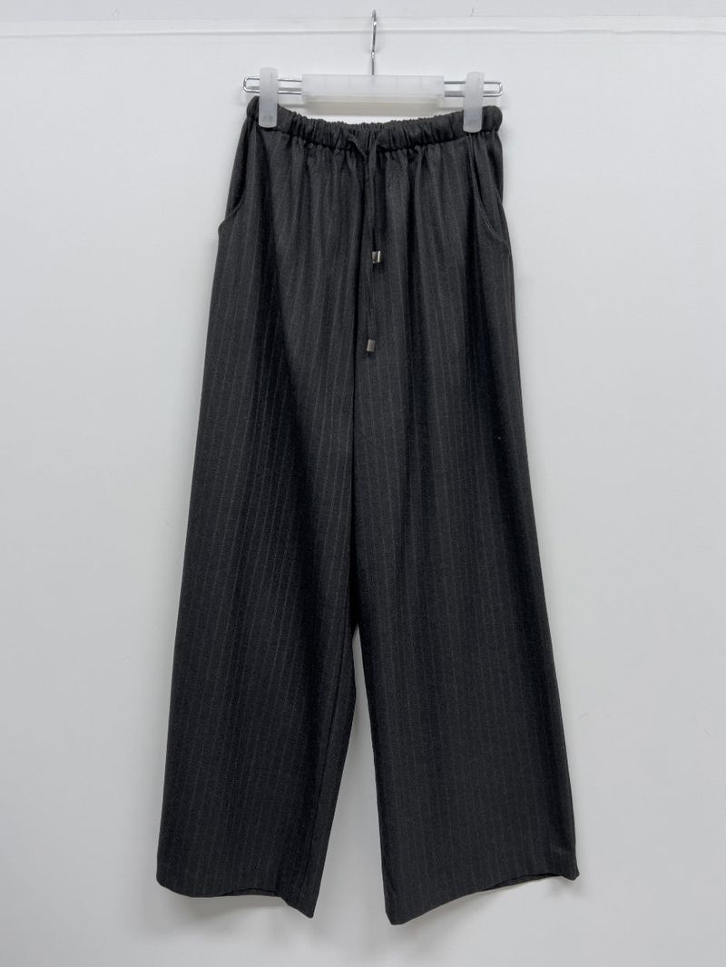 Striped Banding Wide Slacks