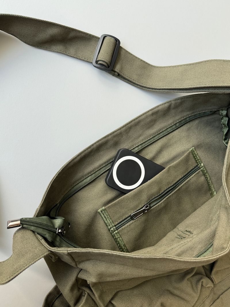 Fabric pocket crossbag (2color)
