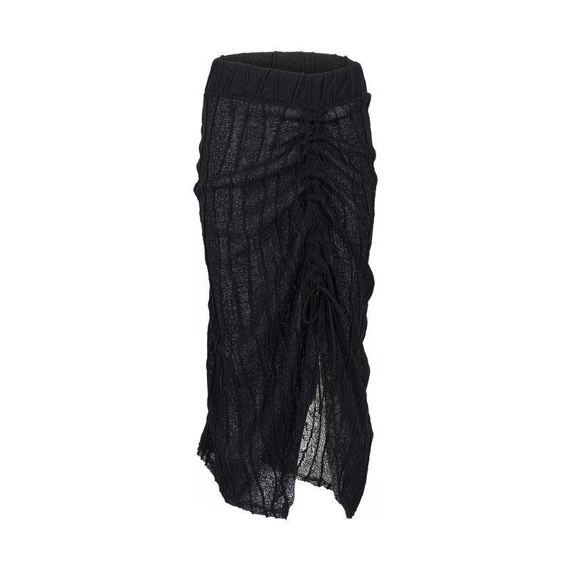 ANOTHERA(アナザーエー)の「 LAYERED STRAP LONG SKIRT _Black(Skirts)」