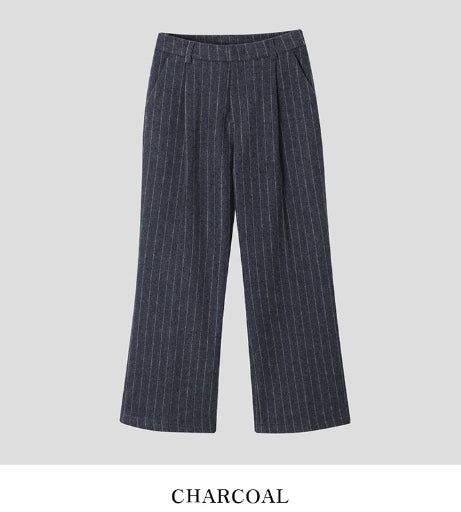 Ovening Stripe Wool Slacks