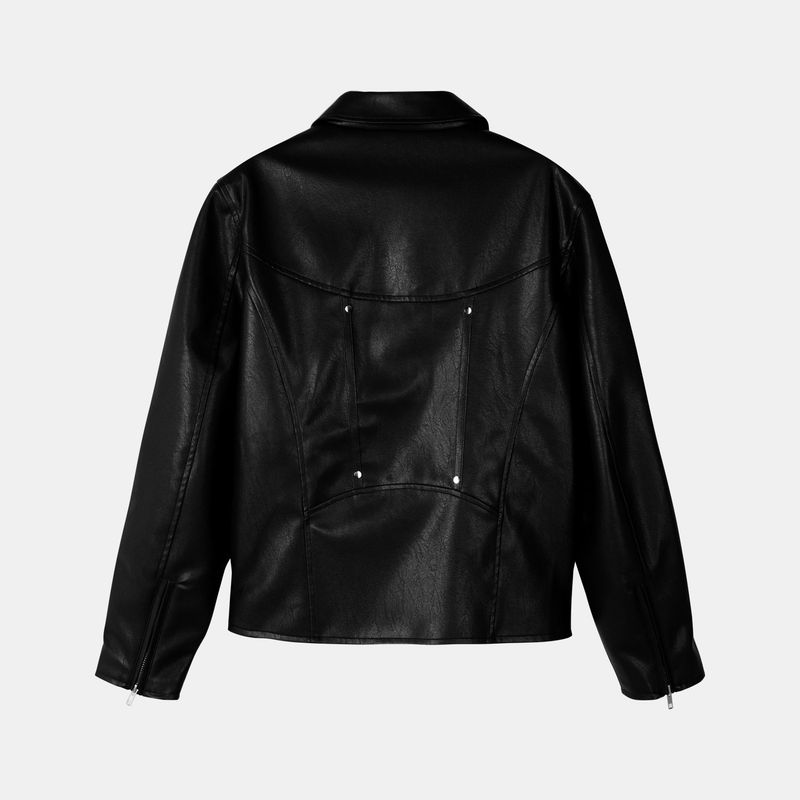Star Stud Leather Jacket (2color)