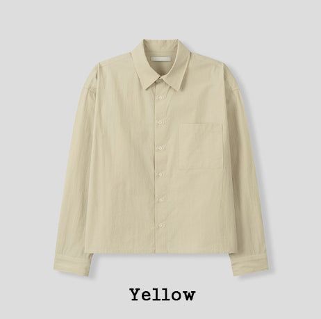 Basic Over Crop Cotton Shirt