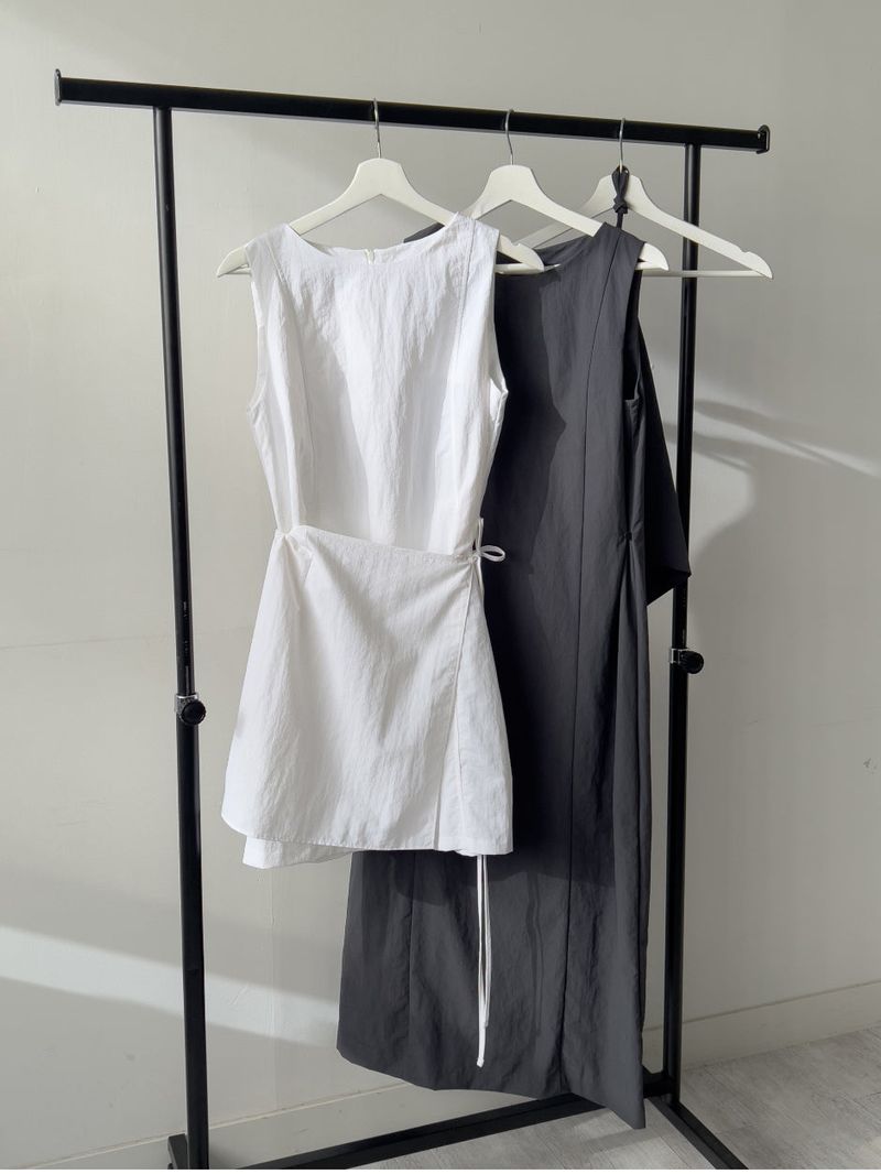 Joanne Nylon Sleeveless Wrap One Piece