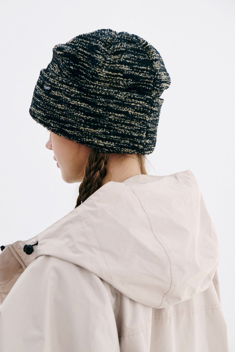 SOFTLY BEANIE MULTI BLACK KHAKI
