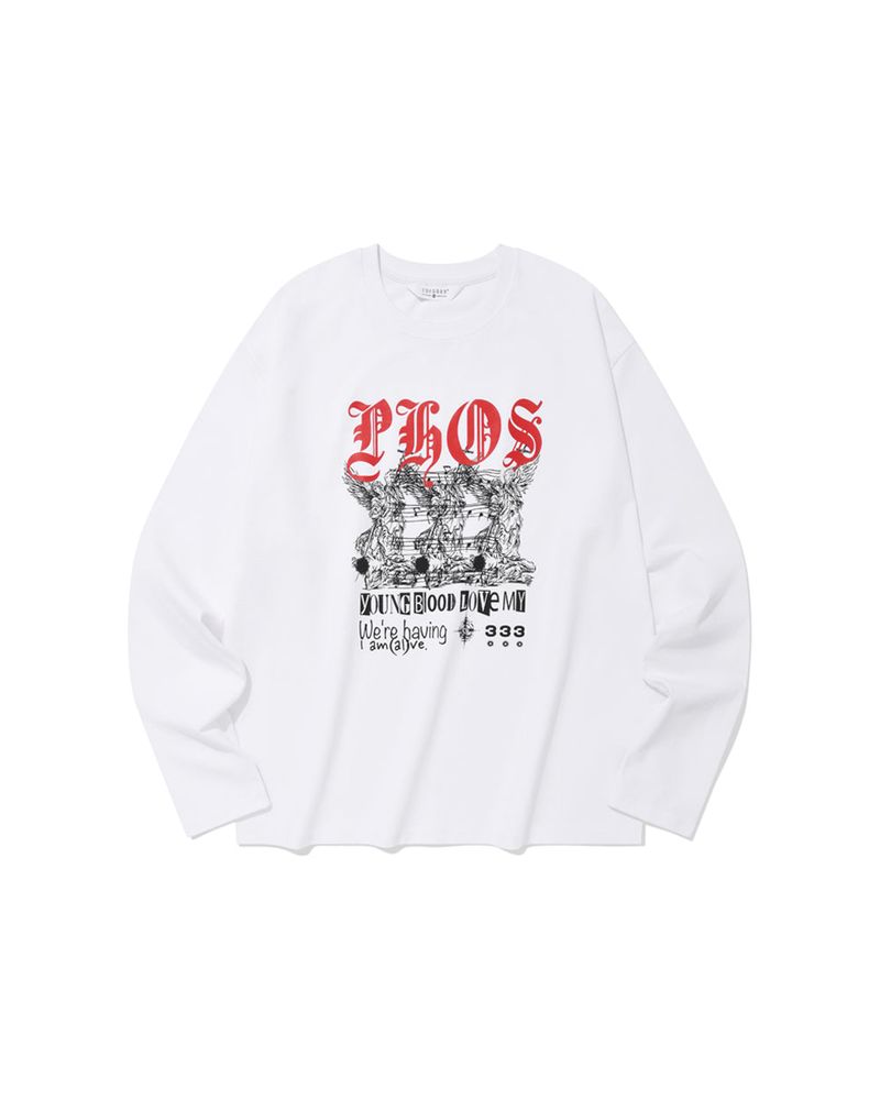 PHOS333（ポス333）の「Hazzard002 Michael long sleeved/White（Tops）」