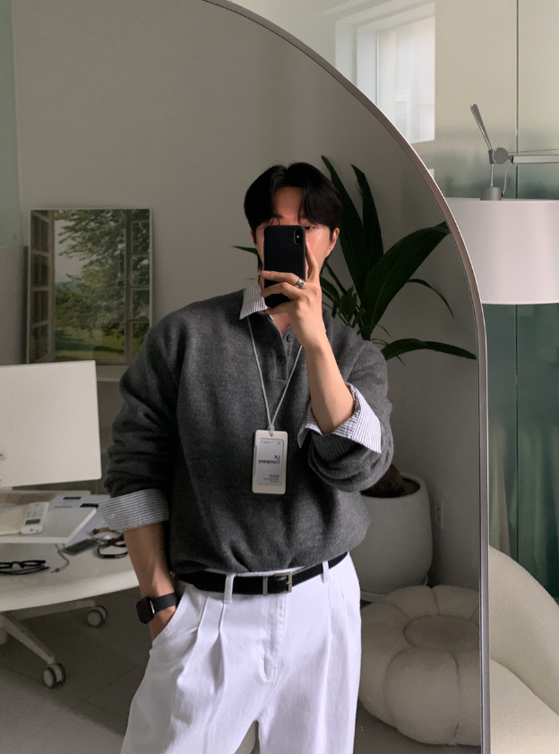 Belif Basic Henry Neck Overfit Knit