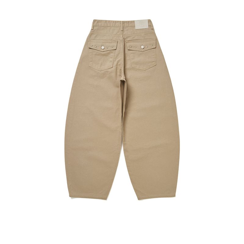 Peak stud back-pocket pants -2C