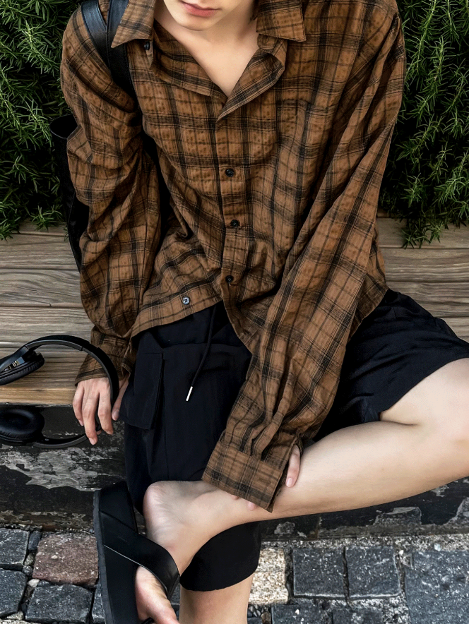 Oasis Wrinkled Check Shirt