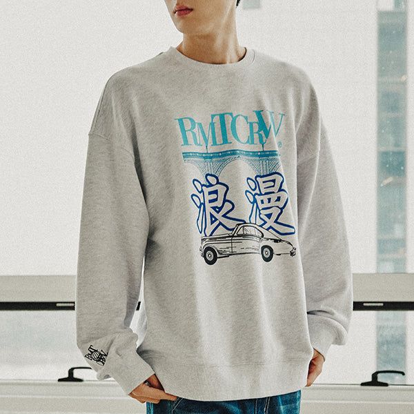 ROMANTIC CROWN(ロマンティッククラウン)の「ROMANCE CADILLAC SWEAT SHIRT_LIGHT GREY(Tops)」