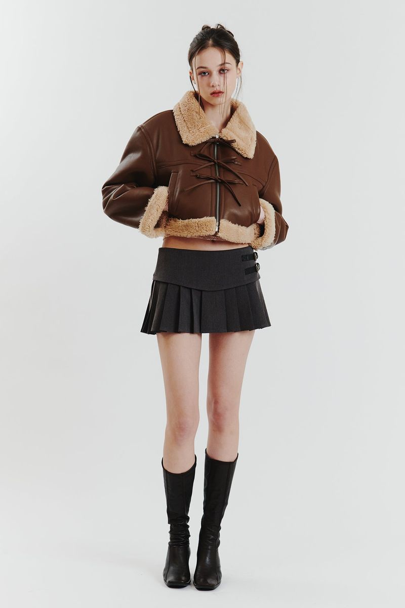 PAIN OR PLEASURE（ペインオアプレジャー）の「CHARLOTTE PLEATS SKIRT grey（Skirts）」