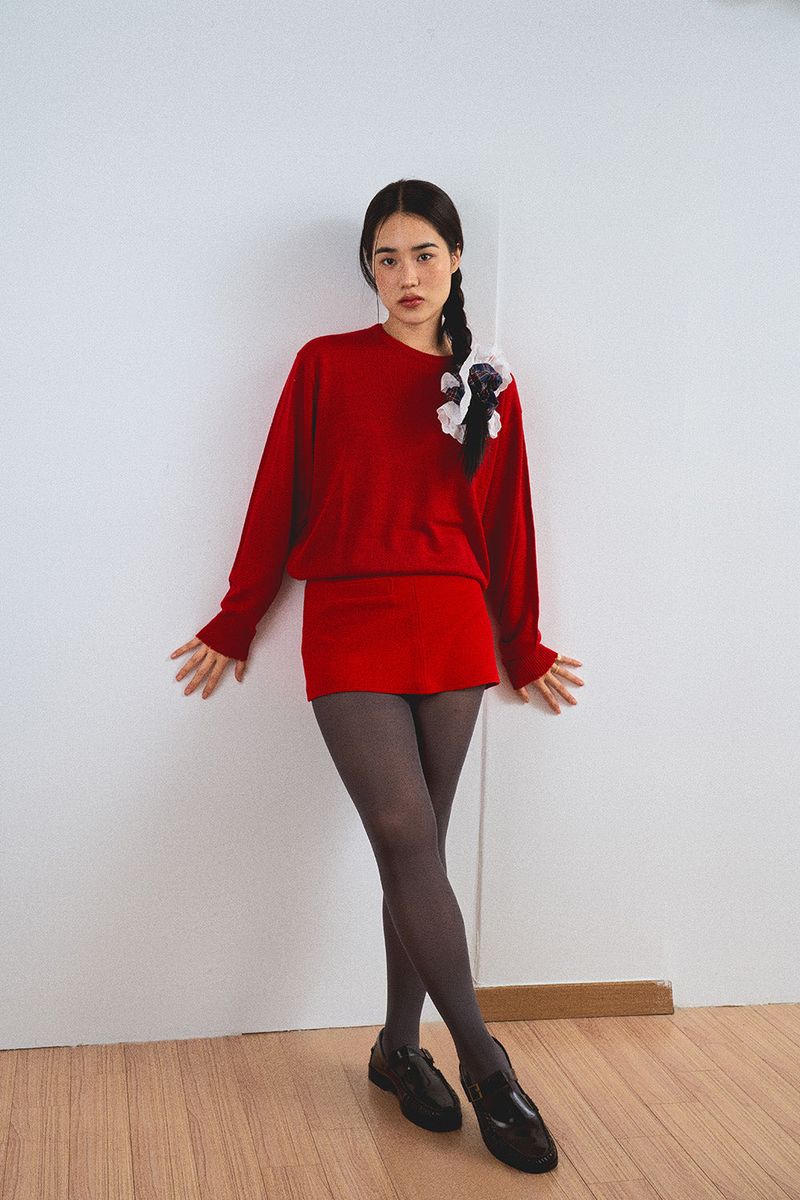 CHECK SCRUNCH / NAVY