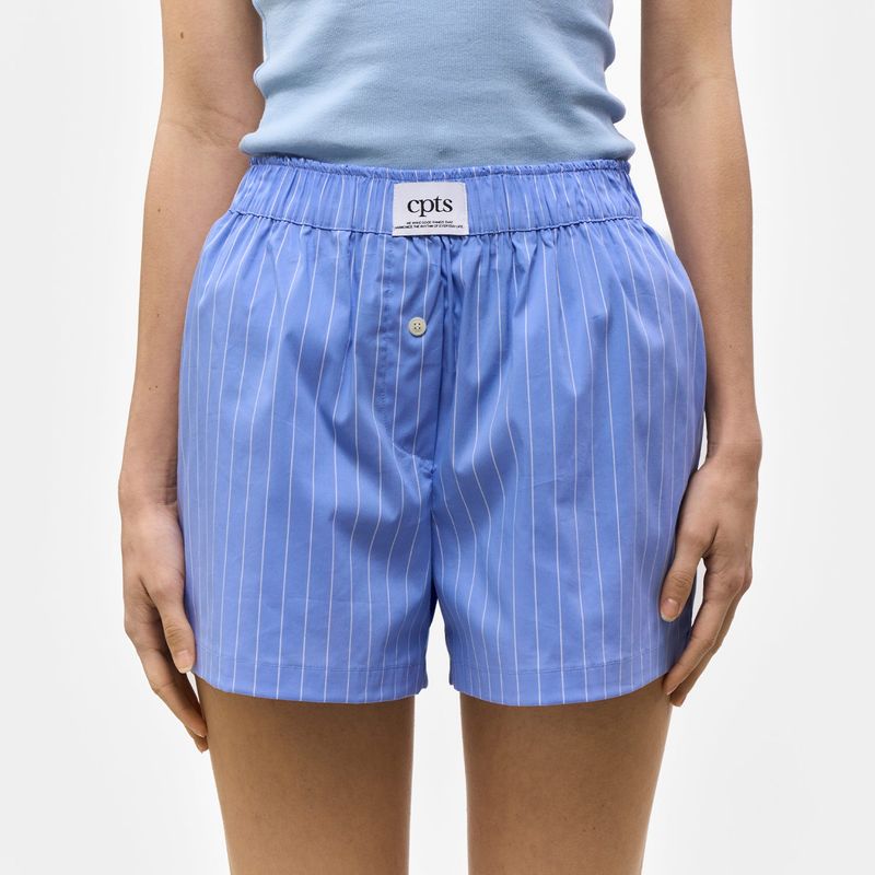 UNISEX LABEL TRUNK SHORTS_BLUE