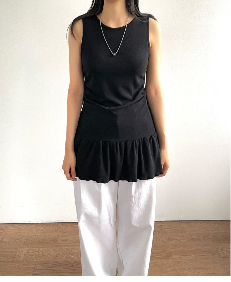 Yudi Sleeveless Frill Mini Dress 3C